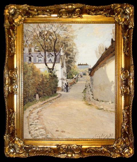 framed  Alfred Sisley Rue de Princesse,Louveciennes, ta009-2